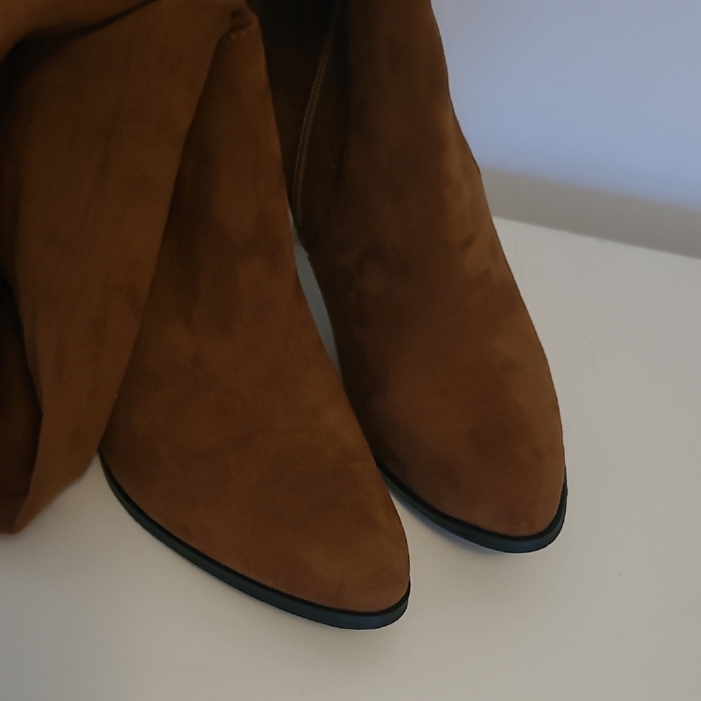 Hot Kiss Brown Over-the-Knee Boots - Picture 8 of 15